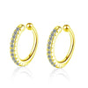 Silver Color Zircon Ear Cuff Earring for Woman No Piercing Ear Wrap C shape Clip Earring Summer Jewelry Stack - Image 8