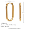 Dual Color Long O-ring Hoop Earrings 316L Stainless Steel Women's Earrings Gold Plated Jewelry - Image 8