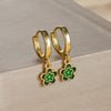 2PCS Stainless Steel Hoop Earrings for Women Girls Colorful Enamel Flowers Pendant Small Huggie Earring Piercing Jewelry - Image 8