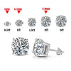 8.0mm Silver Stud Earrings For Women Sparkling Wedding Jewelry - Image 8