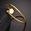 Gold Color Star Heart Open Bangle Stainless Steel Blank Bar Twisted Cable Wire Bracelets for Women Jewelry Gifts - Image 5