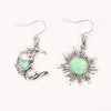 Boho Sun Moon Drop Earrings Round Crystal Bohemia Women Earring Asymmetrical Antiqued Female Boho Jewelry Gift - Image 11