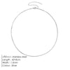 Box Chain Necklace Smooth Stainless Steel Choker Necklace Friendship 2MM Gold Color Women Gift Jewelry - Image 26