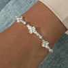 Wedding Bridal Jewelry 1-10 Row Cuff CZ Rhinestone Crystal Stretch Strand Bracelet Bangle - Image 16