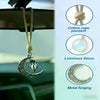 Moon Pendant Car Hanging Ornament – Hollow Crescent Design, Inlaid With Luminous Stone, Elegant Rearview Mirror Decor - Image 6