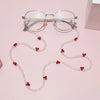 Love Heart Pink Crystal Sunglasses Chain Romantic Transparent Bead Chain For Glasses Women Necklace Lanyard Jewelry - Image 9