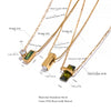 Stainless Steel Olive Green Cubic Zirocnia Chic Pendant Necklace for Women Minimalist Charm Korean Collar Jewelry - Image 5