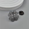 Stainless Steel Flower Metal Brooches Gold Silver Black Color Gold Plated Jewelry for Women - Image 6