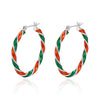 Asymmetric Christmas Tree Candy Cane Stud Earrings For Women Crystal Zircon Star Bowknot Xmas Earring Holiday Party Jewelry - Image 6