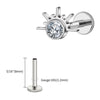 Titanium Starburst Half with CZ Cartilage Earring Piercing 16G Star Helix Tragus Labret Stud Body Jewelry - Image 12