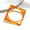 Bohemia Acrylic Transparent Amber Geometric Thin Cuff Bangle for Women Boho Resin Irregular Bracelet Design Jewelry - Image 9