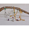 Colorful Bead and Flower Chain Anklet in Gold-Tone or Silver-Tone - Image 1