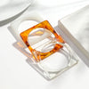 Bohemia Acrylic Transparent Amber Geometric Thin Cuff Bangle for Women Boho Resin Irregular Bracelet Design Jewelry - Image 5