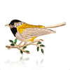 Magpie Brooch Cute Bird Flower Enamel Rhinestone Corsage Pin Clothing Accessories Jewelry - Image 4