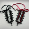 Gothic Lace Choker Necklace with Flower and Teardrop Details - Image 3