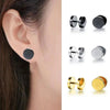 1 Pair Minimalist Punk Black Stainless Steel Male Piercing Hoop Earring for Women Teens Party Accessories for women - Image 2