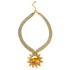 Stainless Steel Gold Plated Heart Sun Conch Shell Pendant Necklaces for Women Knitted Mesh Belt Chain - Image 11