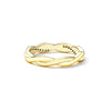 Silver Simple Twisted Rope Ring, Gold Plated Cubic Zirconia Eternity Band Stackable for Women Engagement - Image 20