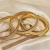Stainless Steel Retro Elasticity Thick Polish Bracelet Gold Plated Unisex Jewelry Men Women - Image 5