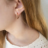 3Pairs Stainless Steel Round Rings Huggies Earrings Set for Women Men Stackable Gold Plated Tiny Ear Cartilage Hoops - Image 4
