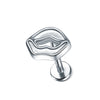 16G 316L Stainless Steel Labret Stud with Decorative Screw-Fit Top for Cartilage Piercings - Image 30