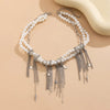 Multilayer Imitation Pearl Choker Necklace with Heart and Star Pendants - Image 13