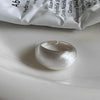 Silver Tellipse Geometry Sanding Simple Rings For Women Couple Engagement Jewelry Accessories Jewellery - Image 1