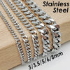 Cuban Chain Stainless Steel Cuban Necklace Men Women, Cuban Link Chain Stainless Steel Necklace Gold Plated Curb Chain Necklace - Image 5