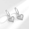 Round&Square Zircon Pendant Hoop Earrings Silver Rhinestones Drop Women Gift Jewelry Eardrop - Image 4