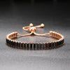 Black Crystal Tennis Bracelets for Women Men Iced Out Cubic Zirconia Adjustable Bracelet On Hand Hippie Jewelry - Image 2