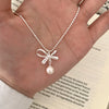 Pearl-Accent Pendant Necklace with Fine Chain and Multiple Designs - Image 34