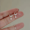 Silver Color Inlaid Zircon Clover Tassel Earrings For Women Delicate Chain Pendant Earring Party Jewelry Accessories Gifts - Image 27