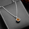 Stainless Steel Birthstone Pendant Necklace Cremation Ashes Jewelry with Colorful Gemstones, Keepsake Memorial for Human Ashes - Image 12
