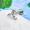 Titanium Pierc Fish Bird Ear Stud CZ Pave Cartilage Tragus Earrings Ear Lip Tongue Helix Studs Body Piercing Jewelry - Image 3