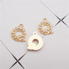 10-26PCS Alphabet Charms With Plastic Pearl Alloy Gold Color English Letter Pendant Necklace Bracelet Jewelry Accessory - Image 18