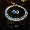 Fyuan Crystal Necklace Earrings Set Pink ABcolourful Necklace for Women Weddings Party Jewelry Sets Accessories - Image 11