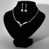 Rhinestone Geometric Bridal Necklace Earrings Set For Women Dainty Elegant Waterdrop Crystal Wedding Banquet Jewelry Set - Image 5