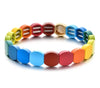 Colorful Enamel Heart Bead Bracelet with Elastic Fit in Multiple Colors - Image 15