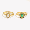 Elegant Pearl Ring 316L Stainless Steel Women's Ring Gold Plated Accessories - Image 1