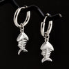 Punk Witch Ear Piercing Round Hoop Pins Cat Star Dangle Earring Stainless Steel Cross Earrings For Women Men Accessories Jewelry - Image 15