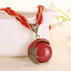 Multilayer Beads Chain Crystal Gem Stone Pendant Necklaces Boho Statement Jewelry - Image 3