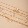 5Pcs Retro Multilayer Tassel Anklet Set for Women Bohemia Vintage Pearl Butterfly Star Heart Pendant Foot Bracelet Beach Jewelry - Image 3
