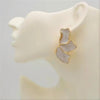 Cefiri Gold Plated Irregular Petal Earring For Women Unique Statement Flower Dangle Earrings Jewelry Gift - Image 3