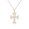 Hecheng, Crystal Shiny Zirconia Cubic Zircon Necklace Pendant Cross Jesus Christ Gold Colour Jewelry Gift for Women - Image 10