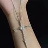 Gothic Punk Cross Pendant Necklace For Women Men Vintage Unisex Silver Hip-Hop Chain Accessories - Image 3