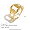 Line Opening Series Ring Knotted Coil Gold Plated Stainless Steel Long-lasting Color Daily Versatile - Image 8