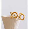 Stainless Steel Twisted Geometric Hollow Stud Earrings Prevent Allergy Individualistic Stylish Unique Jewelry - Image 3