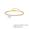 Cubic Zirconia Tennis Anklet for Women Stainless Steel Gold Plated CZ Foot Chain Layering Summer No - Image 8