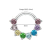 Titanium CZ Cartilage Hoop Earring 16G Septum Hoop Nose Ring Tragus Helix Daith Hinged Clicker Piercing - Image 11