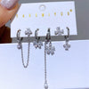 6pcs Cubic Zircon Crystal Pendant Dangle Earrings Set for Women Platinum Plated Party Gift Jewelry - Image 7